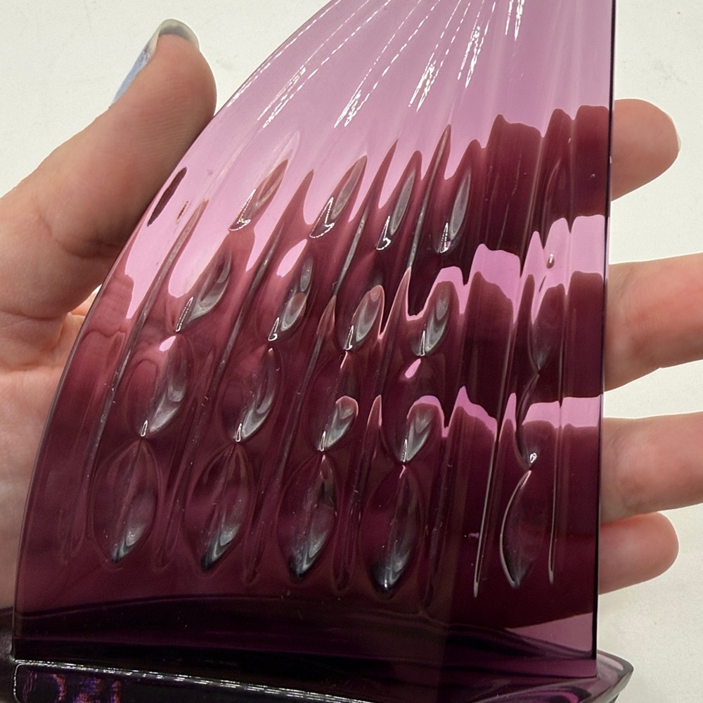 Waterford Ireland Art Glass Purple Crystal Sailboat Figurine Collectible Office - Picture 8 of 14